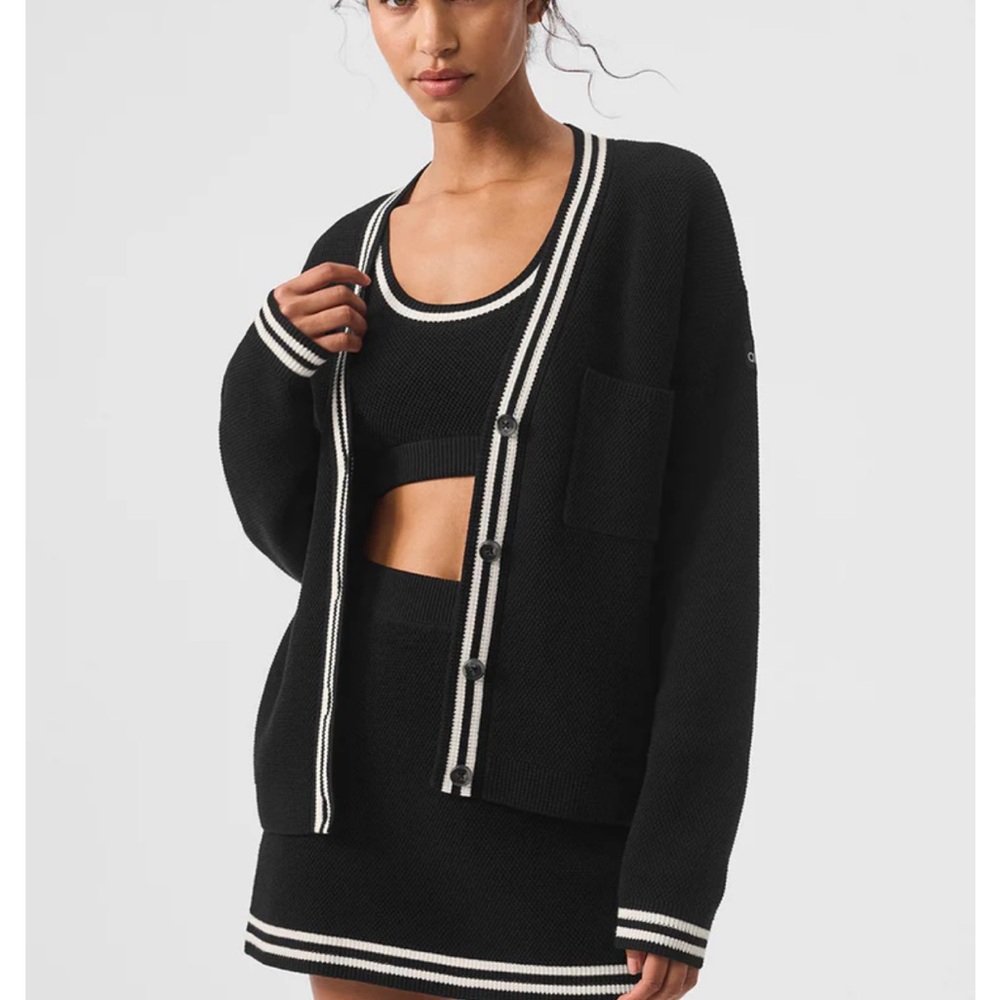 Alo Tennis Club Sweater Knit Cardigan